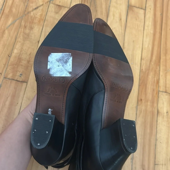 Leather new cowboy western booties  with buckles - Picture 6 of 7